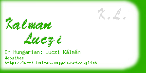 kalman luczi business card