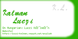 kalman luczi business card